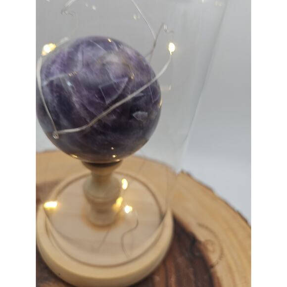 Amethyst Sphere With Case 60mm - Picture 6 of 10